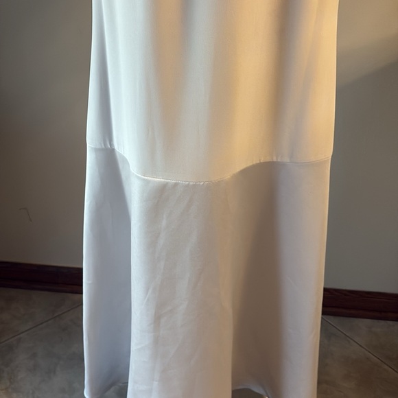 White label Vera Wang Strapless peplum Silver Gown bridesmaid formal wedding 0 - Picture 7 of 15